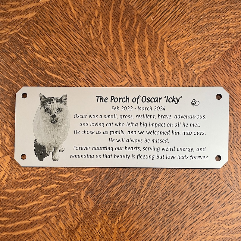 Memorial plaque in remembrance plaque personalised with photo 20 x 7cm  7.87 x 2.75 inch various colours we also offer custom sizes